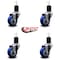Service Caster 3'' Blue Poly Wheel Swivel 1-3/4'' Expanding Stem Caster Set, 4PK SCC-EX20S314-PPUB-BLUE-134-4 - alternate 2